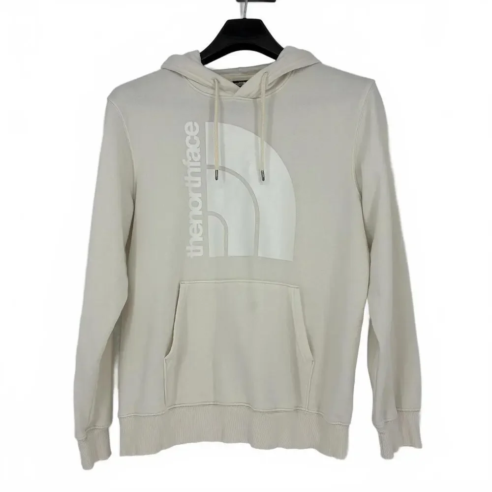 The North Face Logo Men's Hoodie Cream Color Large